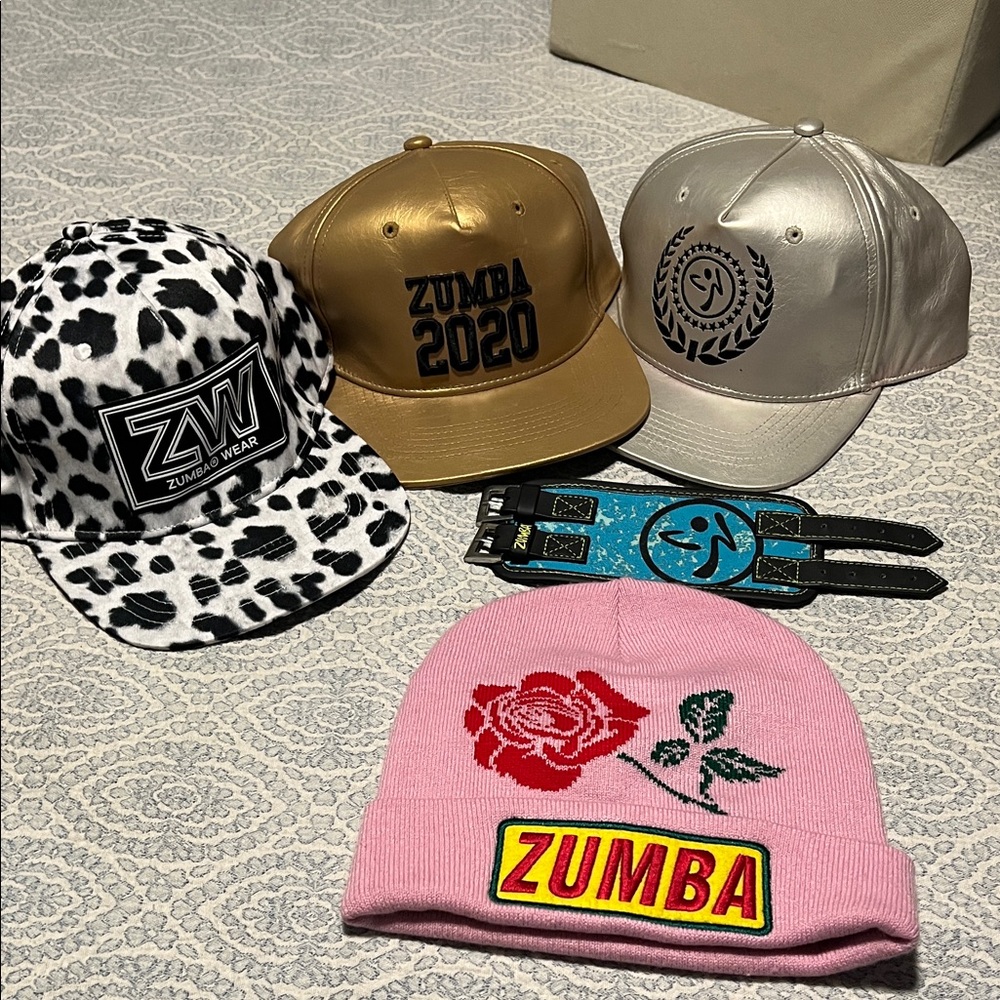 Zumba Fitness Hat Set - Pink, Gold, Silver, Black